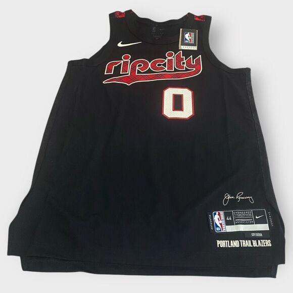 Nike Portland Trailblazers Damian Lillard City Edition Jersey Mens 44 DX8774-010 - Picture 2 of 12